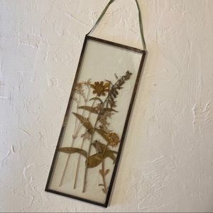 Pressed Flower Glass Wall Hanging